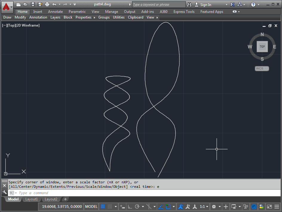 Decomposing curves for robot paths