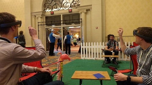 HoloLens demos at the OCTO booth