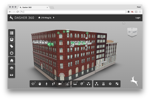 Dasher 360 with an overlaid logo