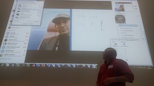 A fun moment after some technical challenges