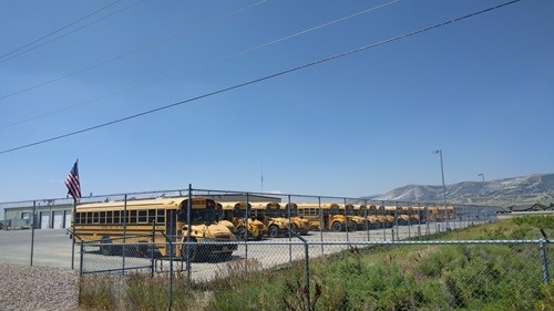 School buses in Rock Springs