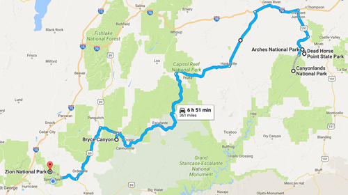 Dead Horse Point to Zion