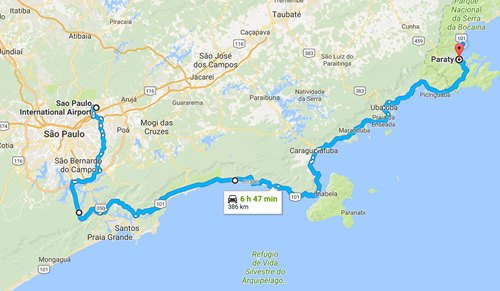Our route along the Costa Verde