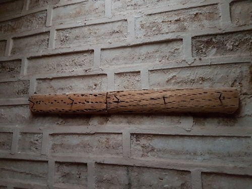 The wall of our room in the Hostal de Sal