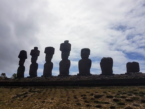 The moai at Anakena
