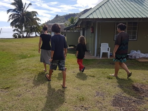 Walking around the buildings