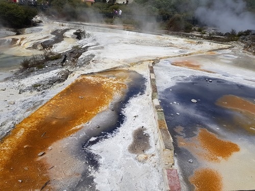 The water travels across to the bathing area