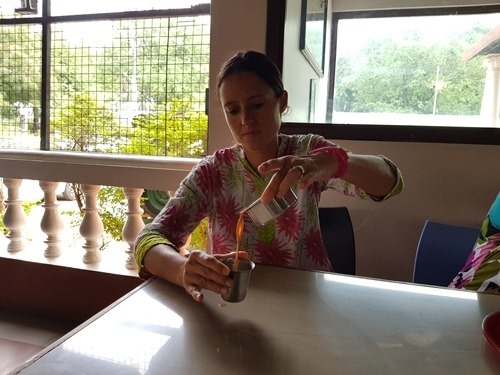 Cooling tea, Indian-style