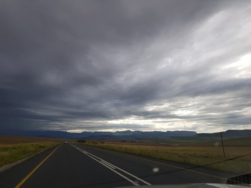 Approaching the Drakensbergs