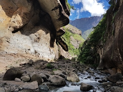 The view up the gorge