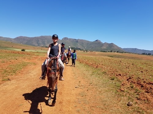 Riding towards the rock paintings