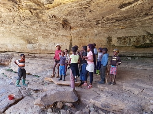 A short performance by some local children