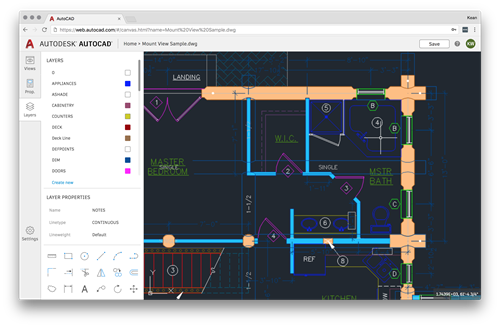AutoCAD Web powered by AutoCAD core technology