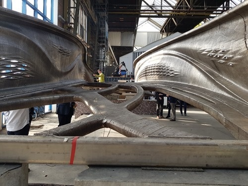 Alec looking at the handrails