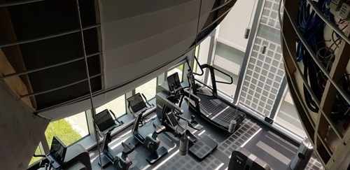 And the fitness room