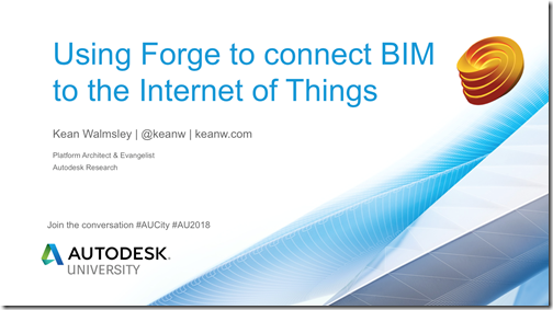 Title page of my presentation for AU London