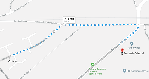 My walk to the brewery