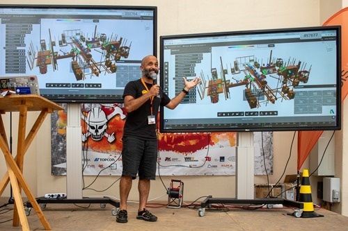 Kean looking manic at the AEC Hackathon