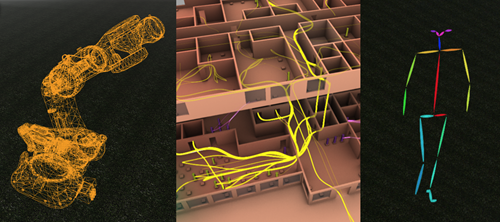 Robots, skeletons and streamlines