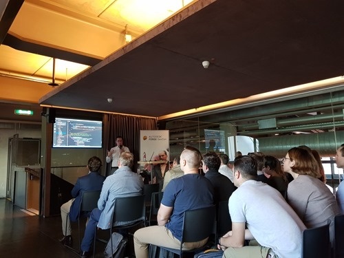 Petr talking about service workers