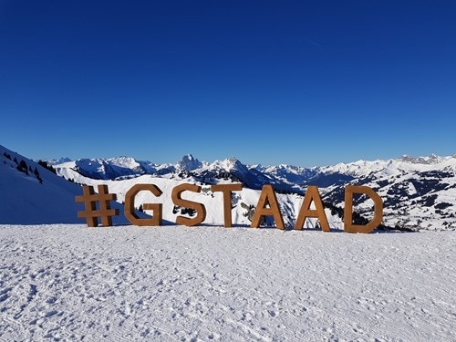 Arriving at the top of the Rinderberg lift