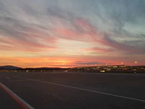Lovely sky arriving in Zurich