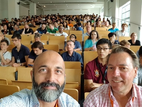 Sitting with Peter Schlipf during the project demos