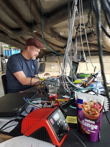 Josh getting the first sensor online