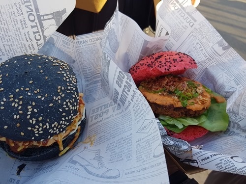 Colourful vegan burgers Colourful vegan burgers