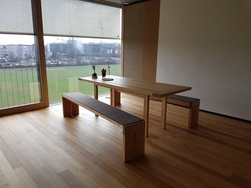 One of their residential spaces, and a showcase for green materials