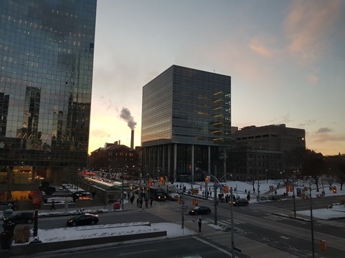 Evening view across to UofT
