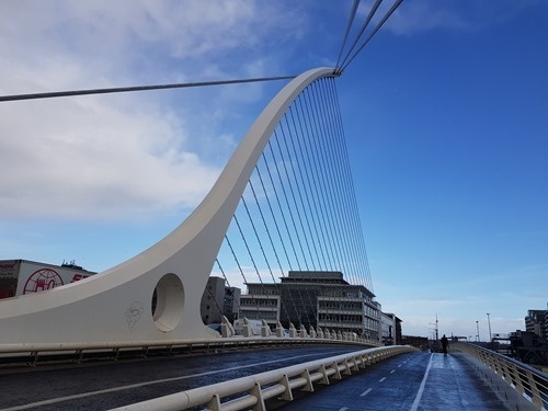 Walking back across the bridge