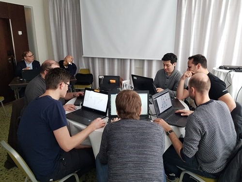 Table 3 working on tennant fit-out