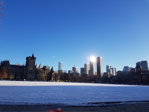 A brisk walk across the UofT campus
