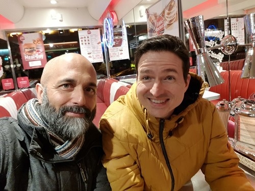 Kean and Adam looking surprisingly fresh at the end of the night