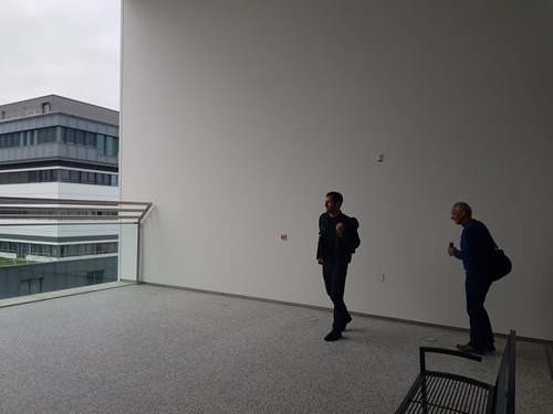 Entering one of the balconies