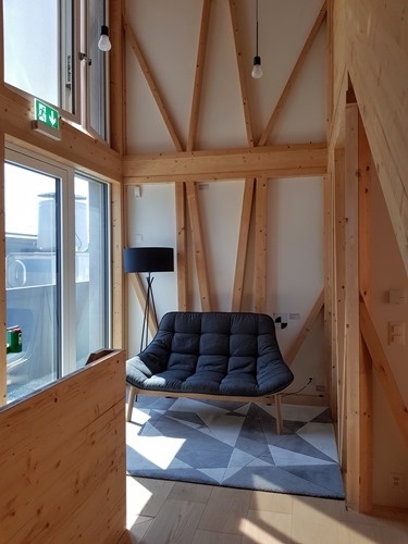 Entering the upper part of the DFAB House