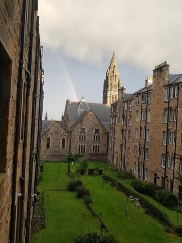 View from our Airbnb