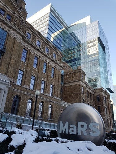The front entrance to MaRS