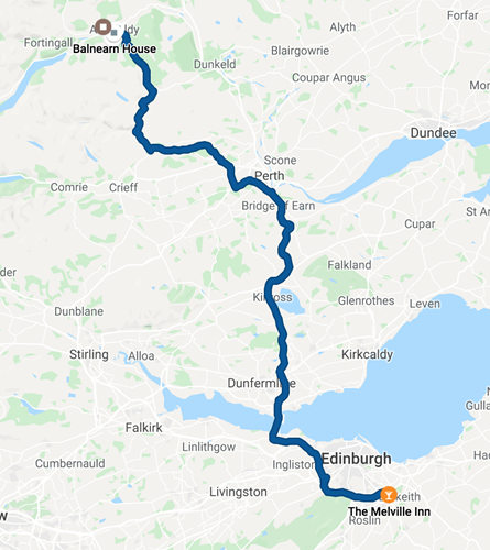 Aberfeldy back to Edinburgh