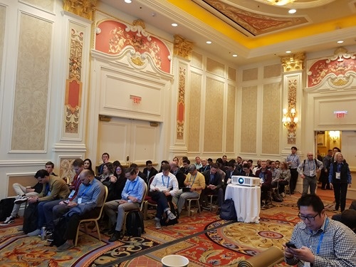 The room was nicely full