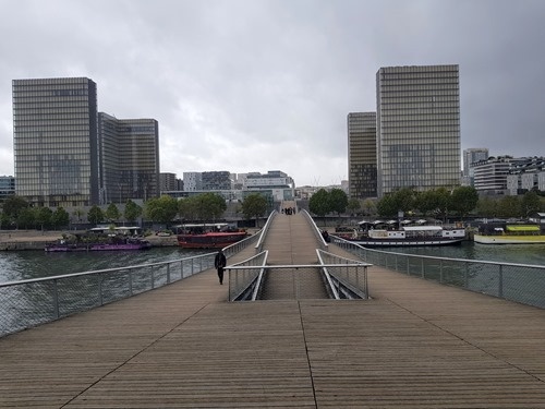 The view along the footbridge