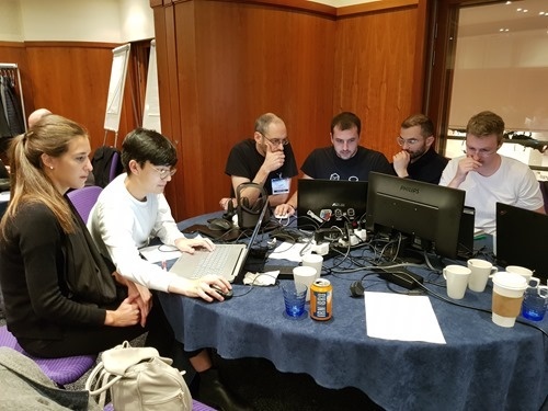 Zach helping Hack 'n' Roll