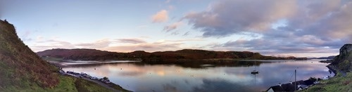 The view down towards the Isle of Kerrera