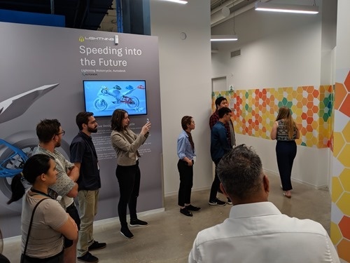 A tour of the office with various GD exhibits