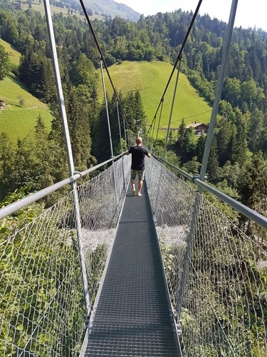 Crossing scary bridges