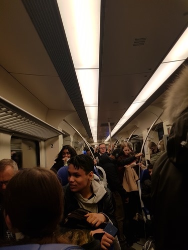 Crowded train