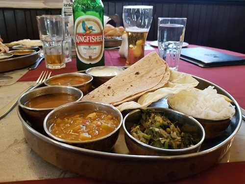 South Indian thali
