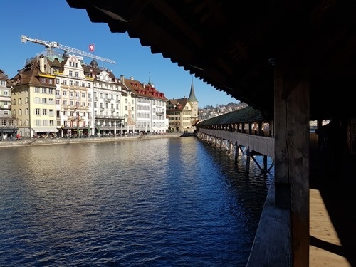 Looking across the Chapel bridge