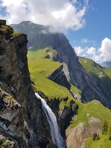 Stunning view of the waterfall
